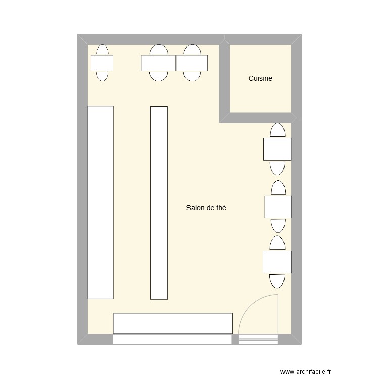 plans. Plan de 2 pièces et 37 m2