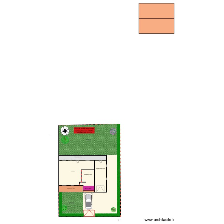 plan interieur avant travaux. Plan de 6 pièces et 565 m2