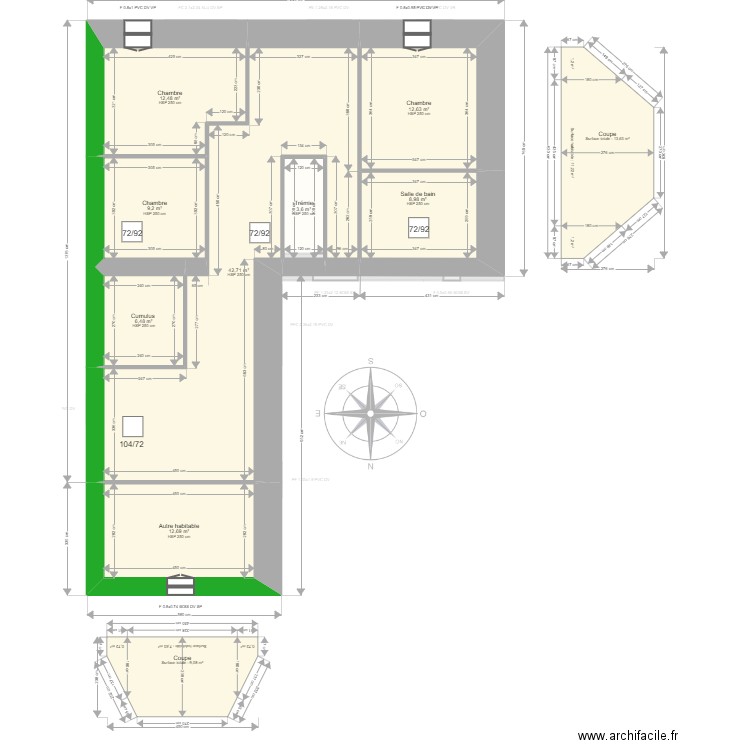 ML24010683 BAUDORRE. Plan de 15 pièces et 217 m2