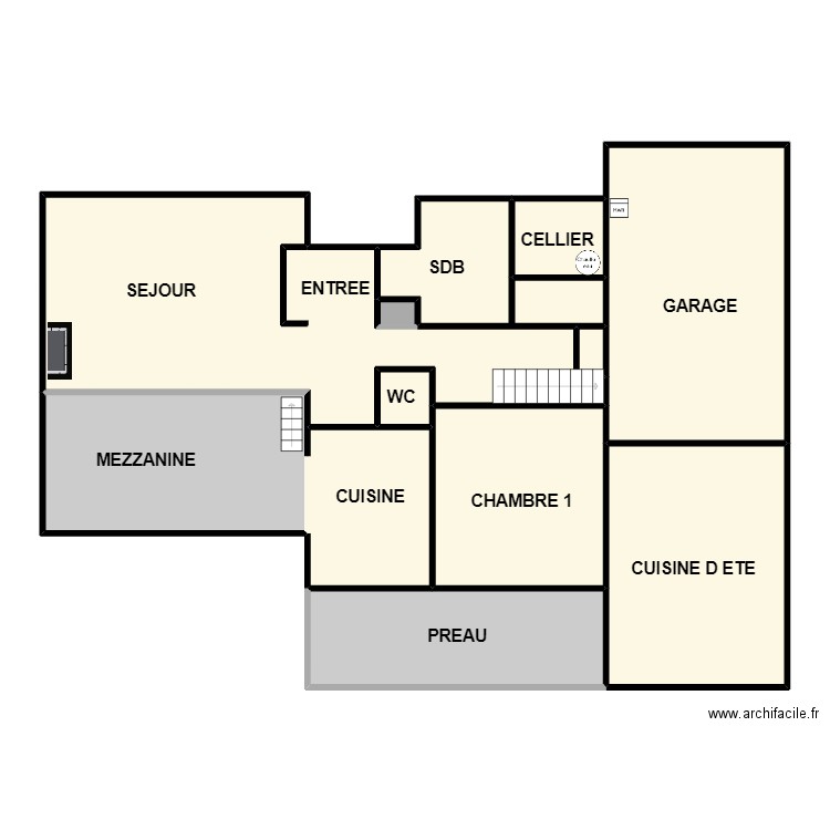 DANTHU RDC. Plan de 12 pièces et 171 m2