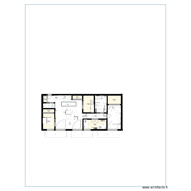 condo 3. Plan de 7 pièces et 40 m2