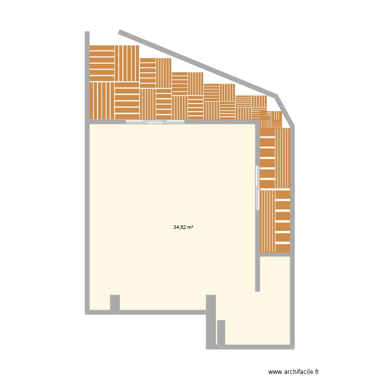 appart AWB BRUT (moyen). Plan de 1 pièce et 35 m2