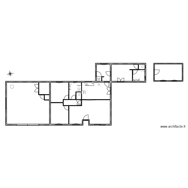 GOUBERT - Parempuyre. Plan de 13 pièces et 161 m2