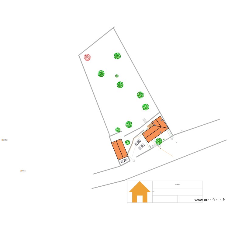 grange decazeville 83. Plan de 2 pièces et 128 m2