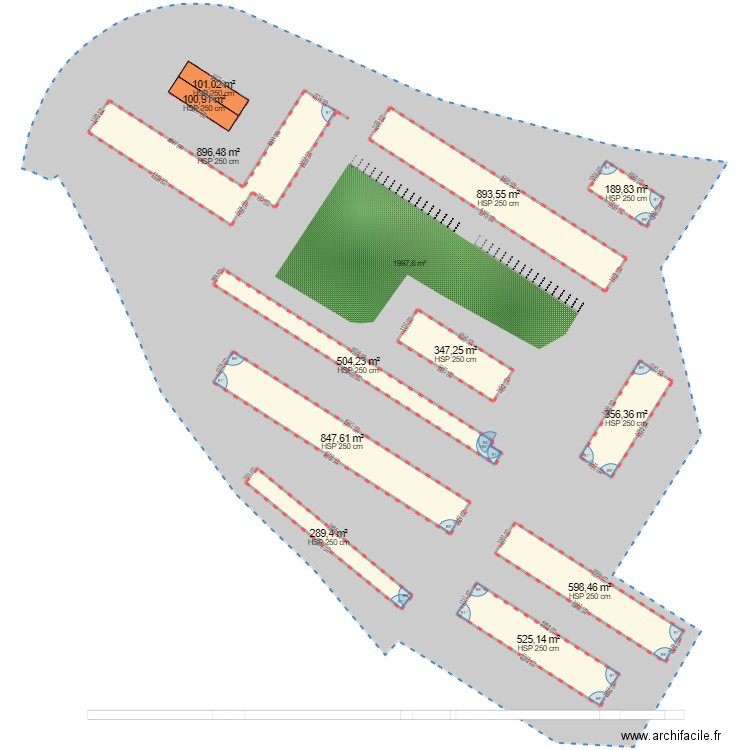 Luquece 1  . Plan de 12 pièces et 5650 m2