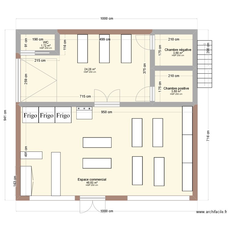 Faka. Plan de 5 pièces et 80 m2