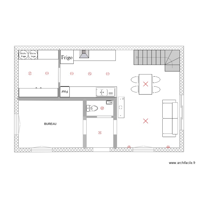 Lucien . Plan de 5 pièces et 56 m2