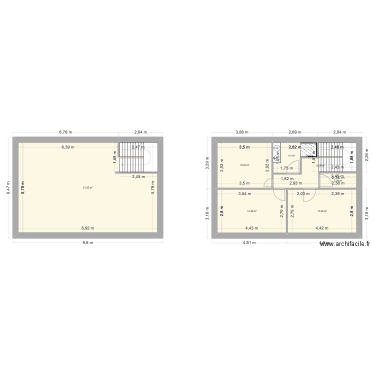 barjols. Plan de 7 pièces et 102 m2