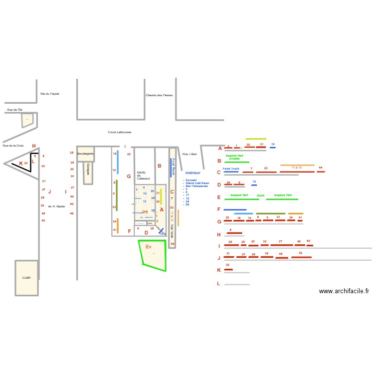 Braderie 2024 C+ Placements. Plan de 12 pièces et 631 m2