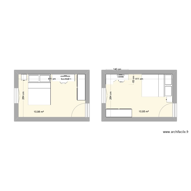 ch1. Plan de 2 pièces et 22 m2