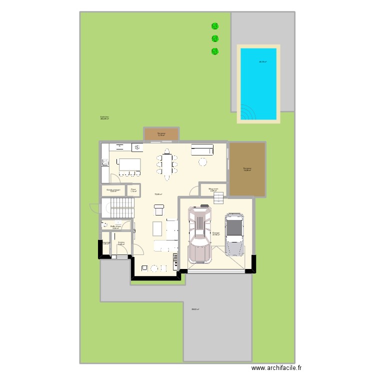 PlanChrisV1.1. Plan de 13 pièces et 748 m2