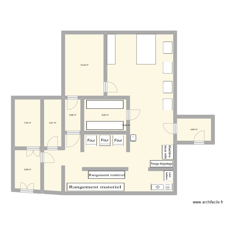 Plan Gaec de l'aubois. Plan de 8 pièces et 141 m2