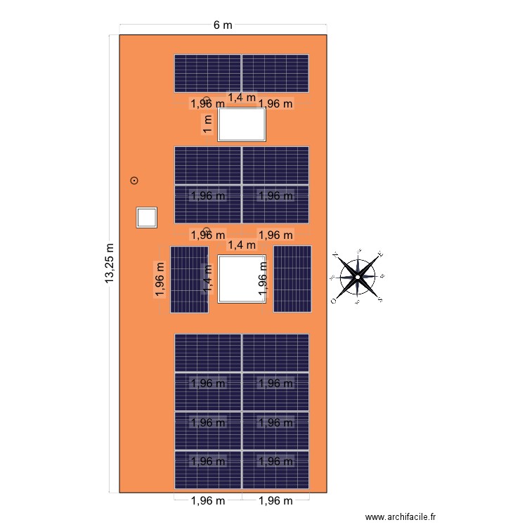 Panneau photovoltaïques. Plan de 0 pièce et 0 m2