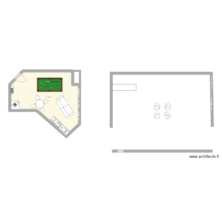 Francois buotte. Plan de 1 pièce et 31 m2