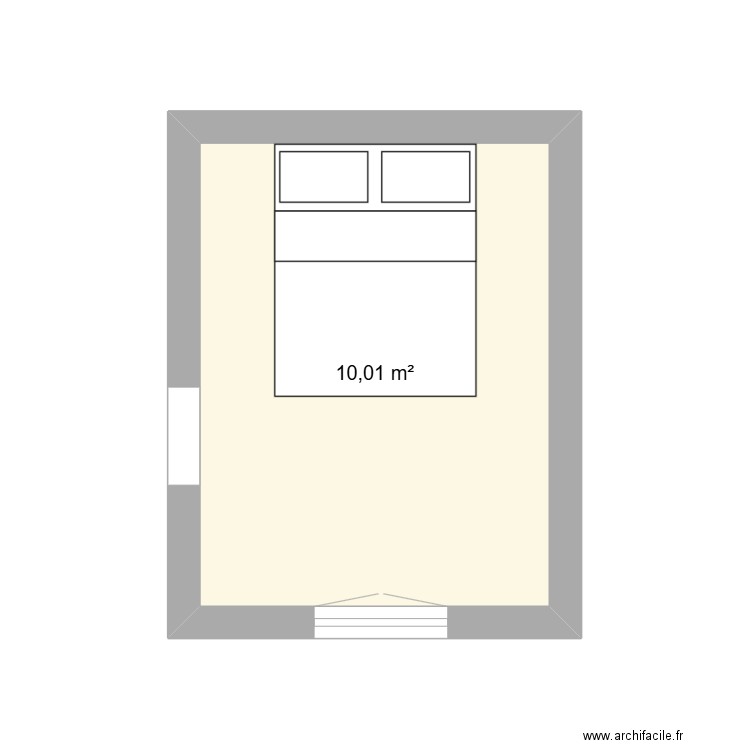 Chambre. Plan de 1 pièce et 10 m2