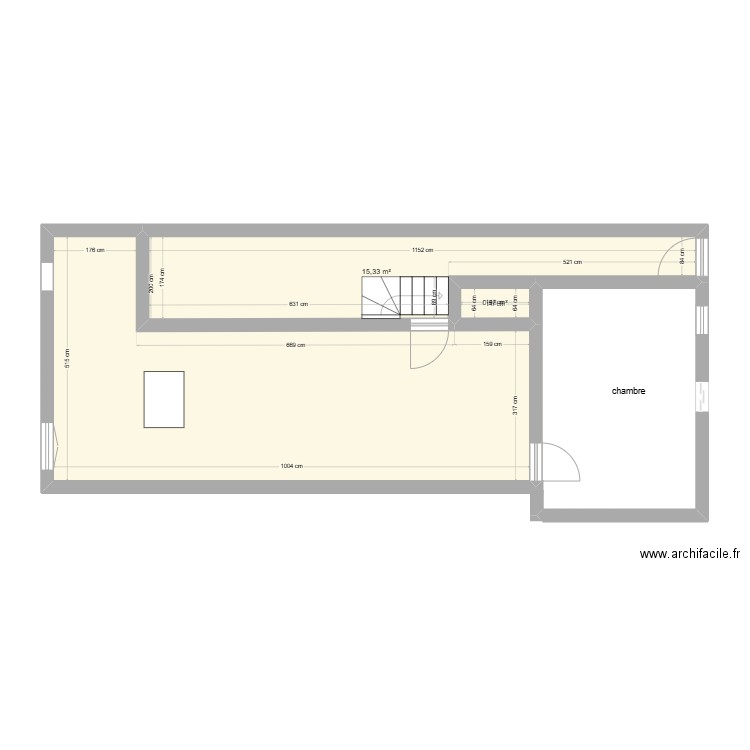 APPARTEMENT. Plan de 3 pièces et 52 m2