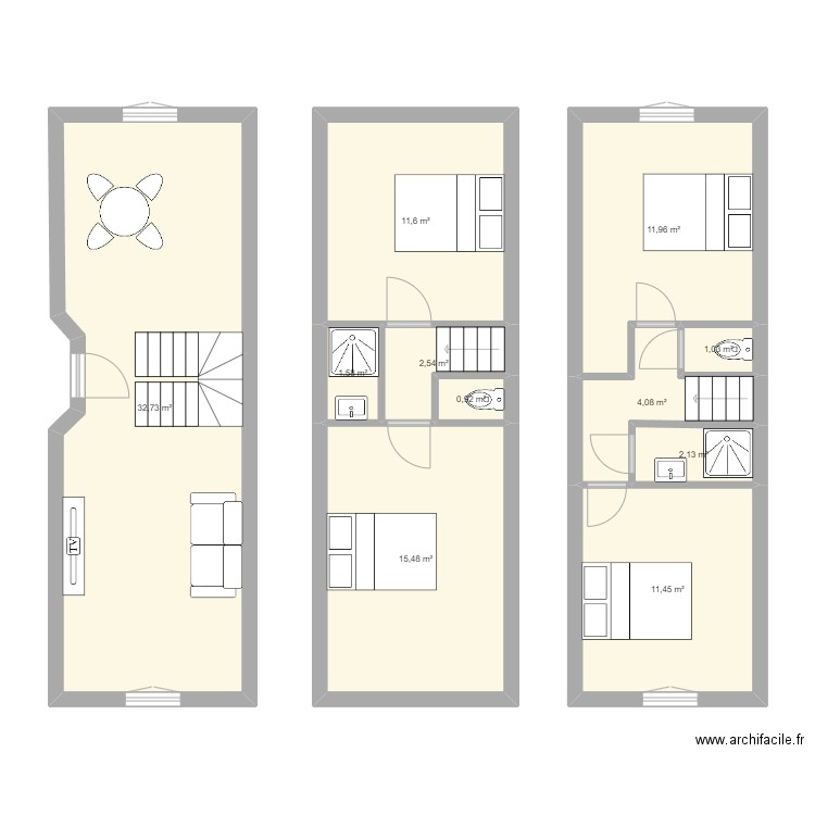 monsarrat. Plan de 11 pièces et 95 m2