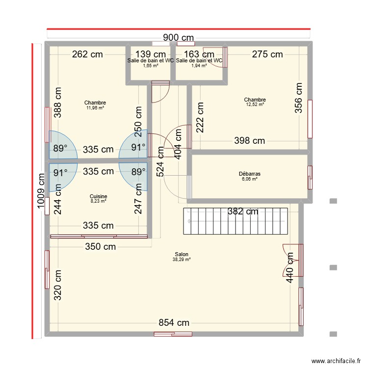 anatole tedjouton. Plan de 7 pièces et 81 m2