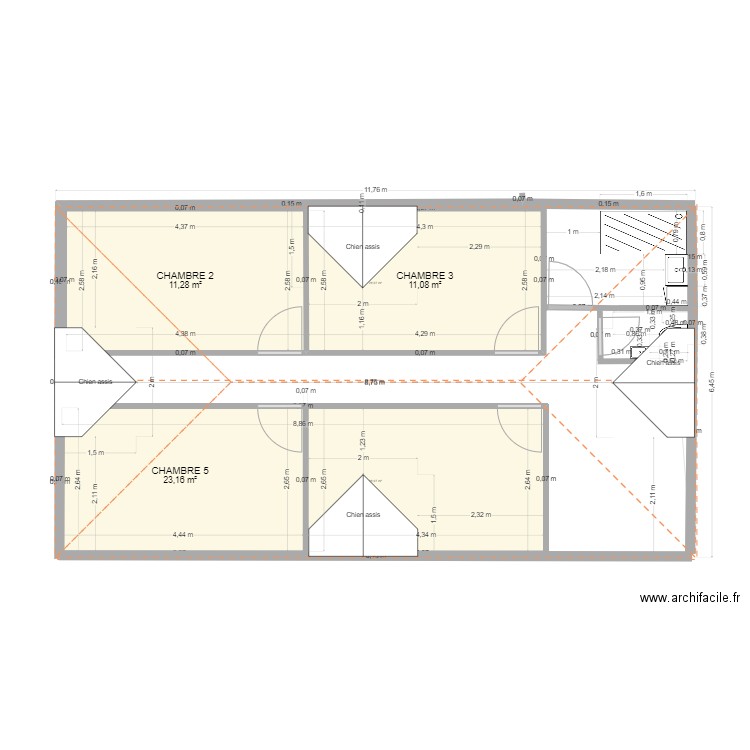 PROJET MAISON. Plan de 10 pièces et 160 m2