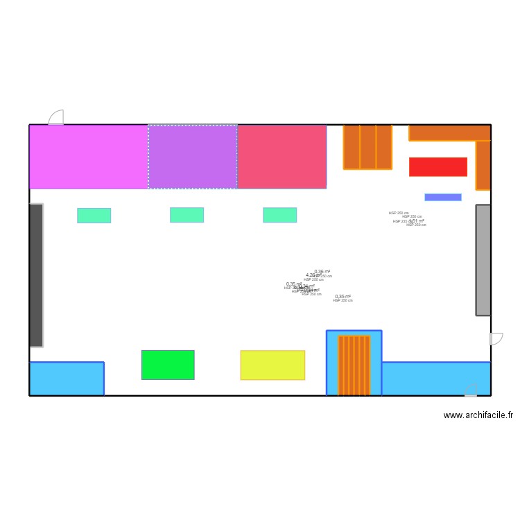 Plan ADPLV. Plan de 17 pièces et 146 m2