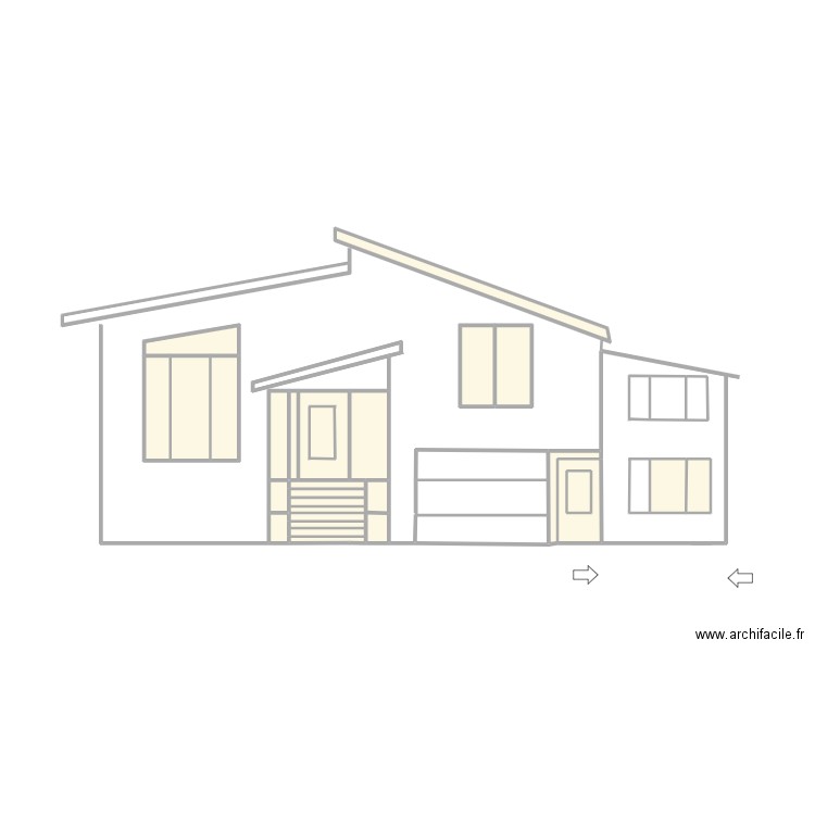 Extension facade. Plan de 28 pièces et 12 m2