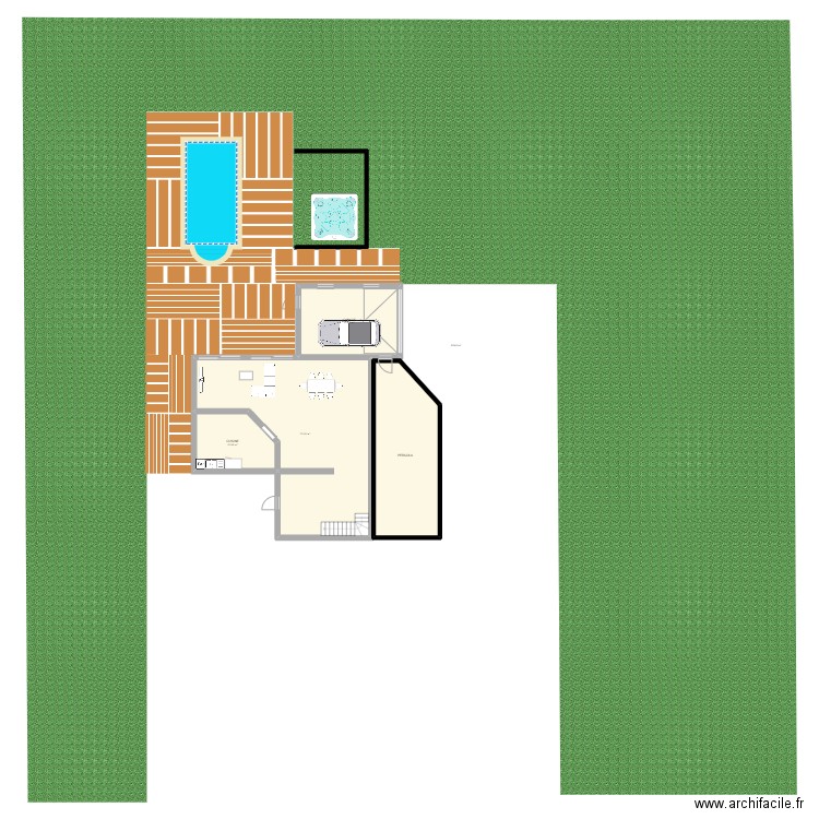 maison . Plan de 4 pièces et 143 m2