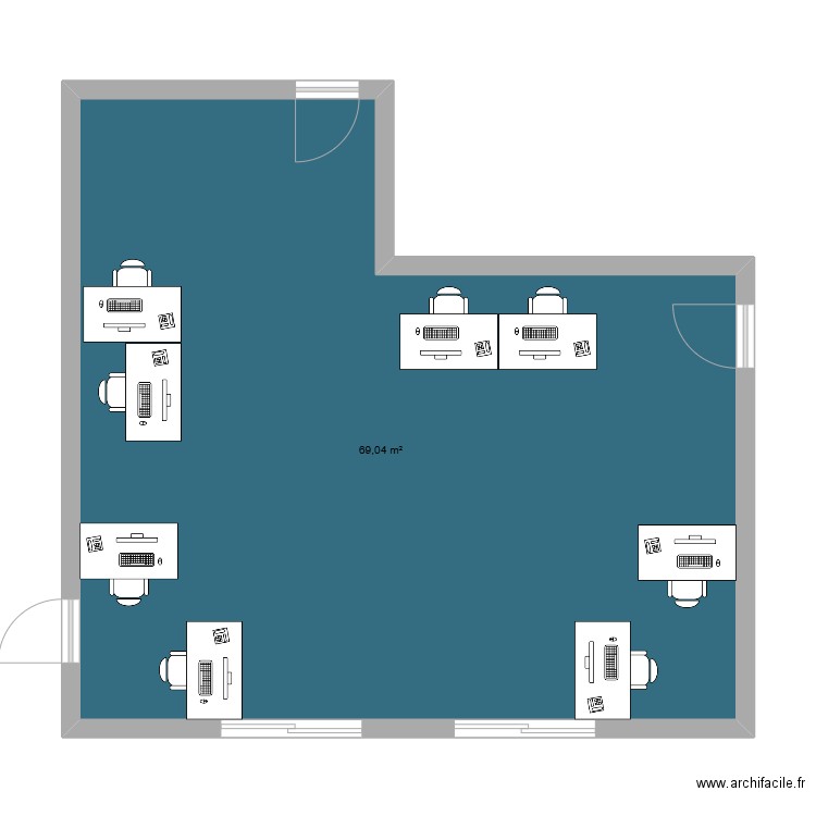 Méthodes 1. Plan de 1 pièce et 69 m2