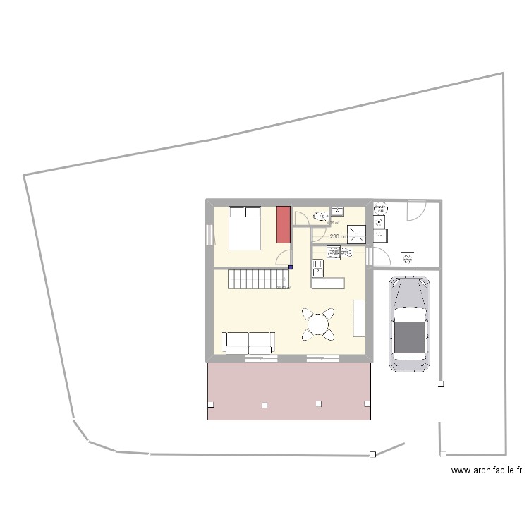 maison soustons 2. Plan de 2 pièces et 41 m2