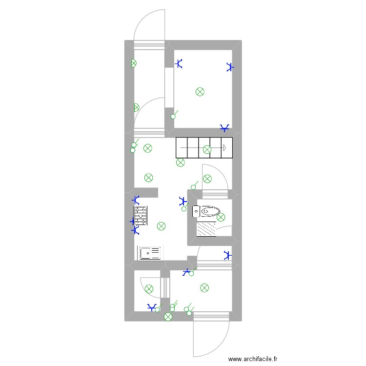 kumar antwer. Plan de 6 pièces et 11 m2