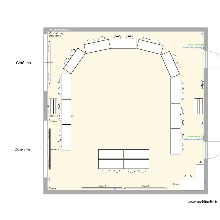 Salle Oxygène 2. Plan de 1 pièce et 123 m2