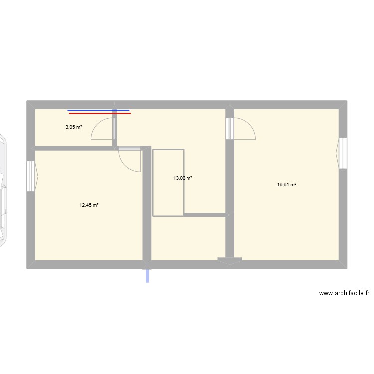 Plan eau Montreuil. Plan de 6 pièces et 91 m2