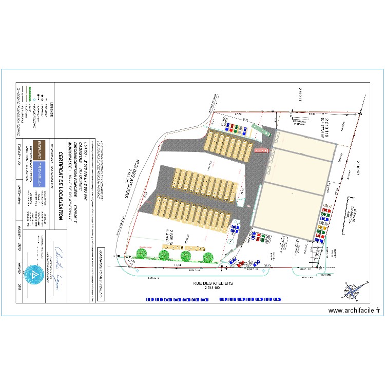 Plan d'occupation Boucherville Varenne avec projet ville. Plan de 2 pièces et 1950 m2