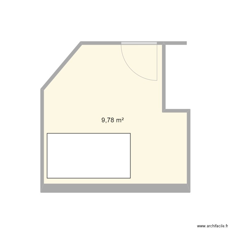 osteo. Plan de 1 pièce et 10 m2