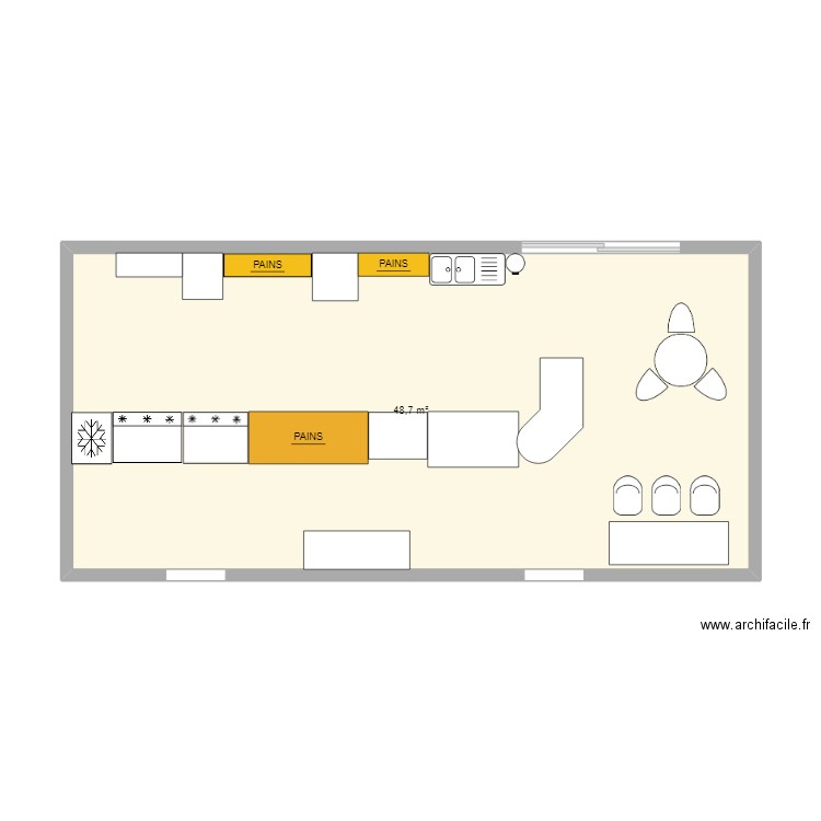 artémia. Plan de 1 pièce et 49 m2