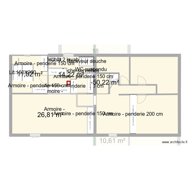 PLANV13. Plan de 11 pièces et 156 m2