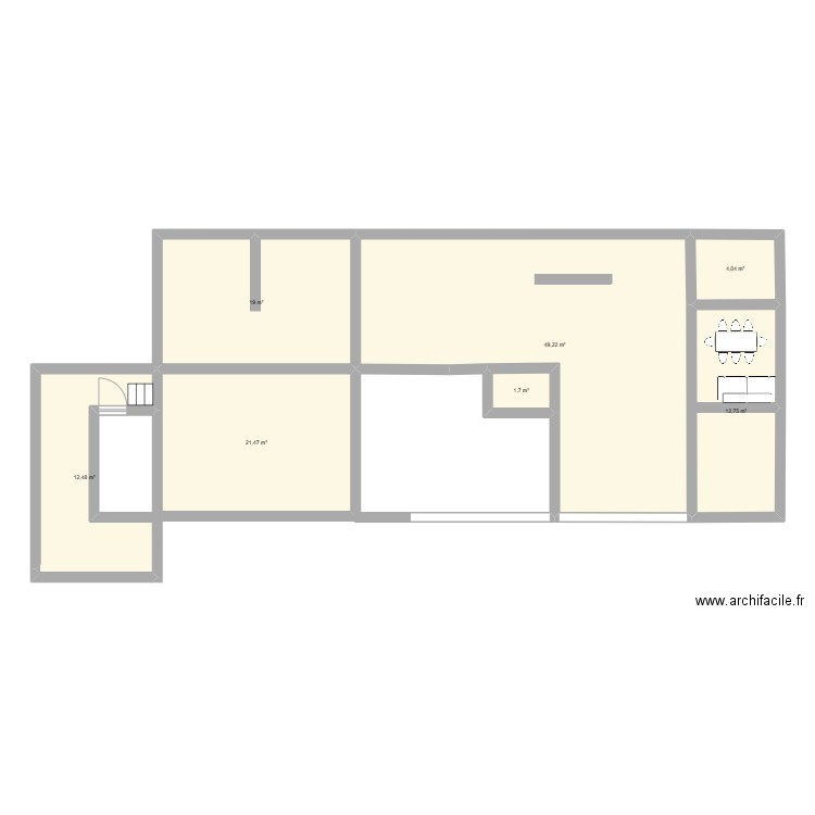 Plan Garage Baccar30. Plan de 7 pièces et 121 m2