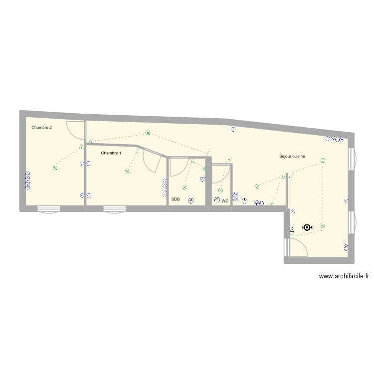 LOT 6 SNL LARDY. Plan de 5 pièces et 55 m2