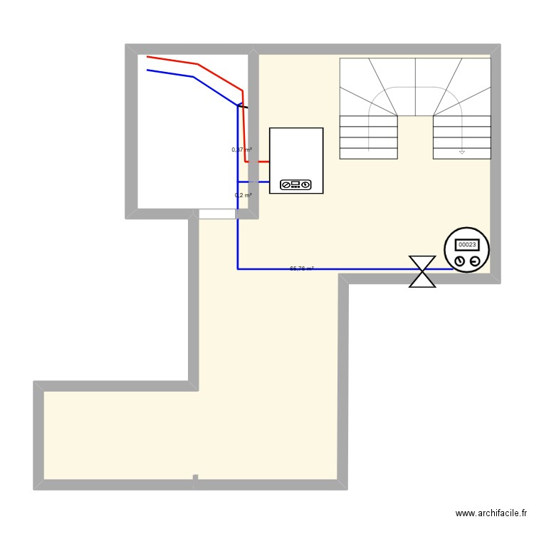  huldenberg cave 131. Plan de 3 pièces et 66 m2