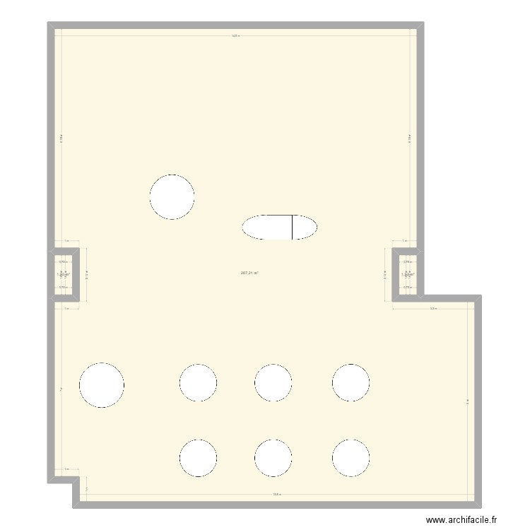 Plan de salle mariage. Plan de 3 pièces et 290 m2