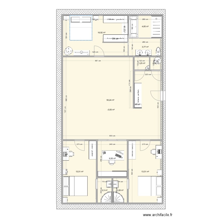 Plan 2. Plan de 12 pièces et 238 m2