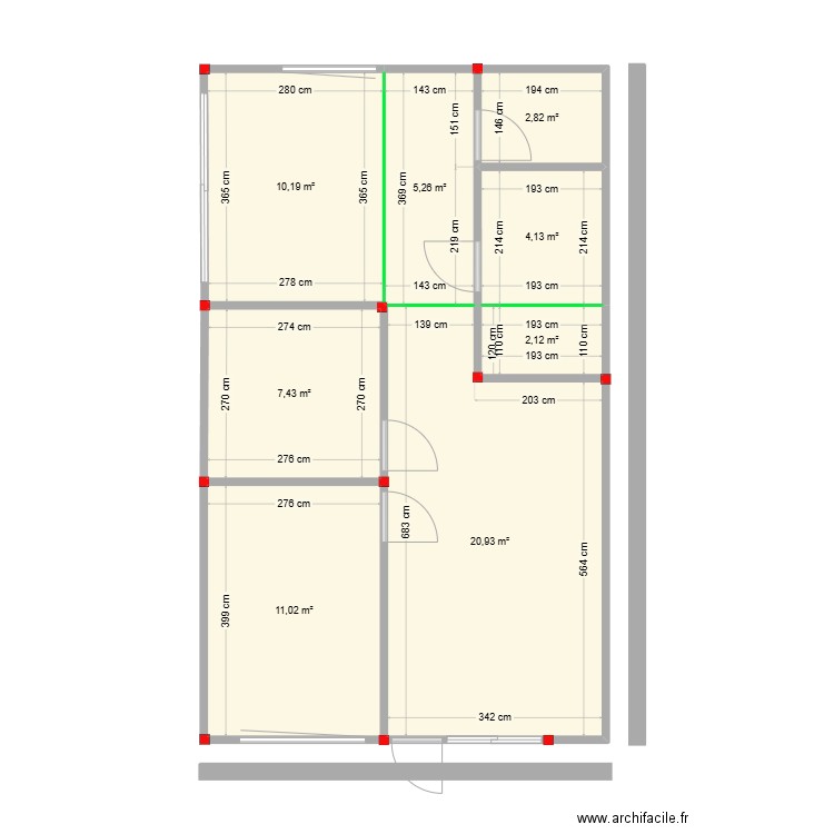 home V22. Plan de 8 pièces et 64 m2