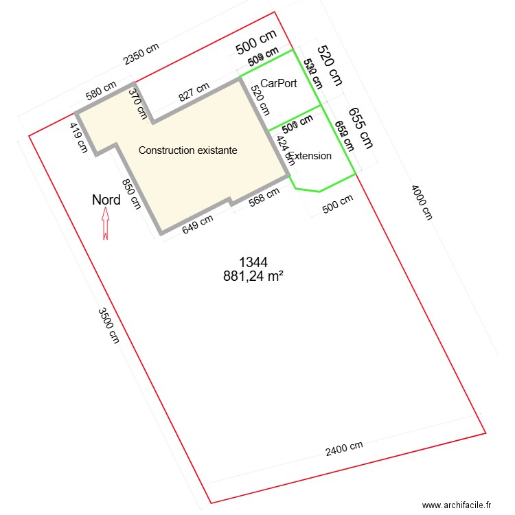 PCM2 Léa. Plan de 1 pièce et 121 m2