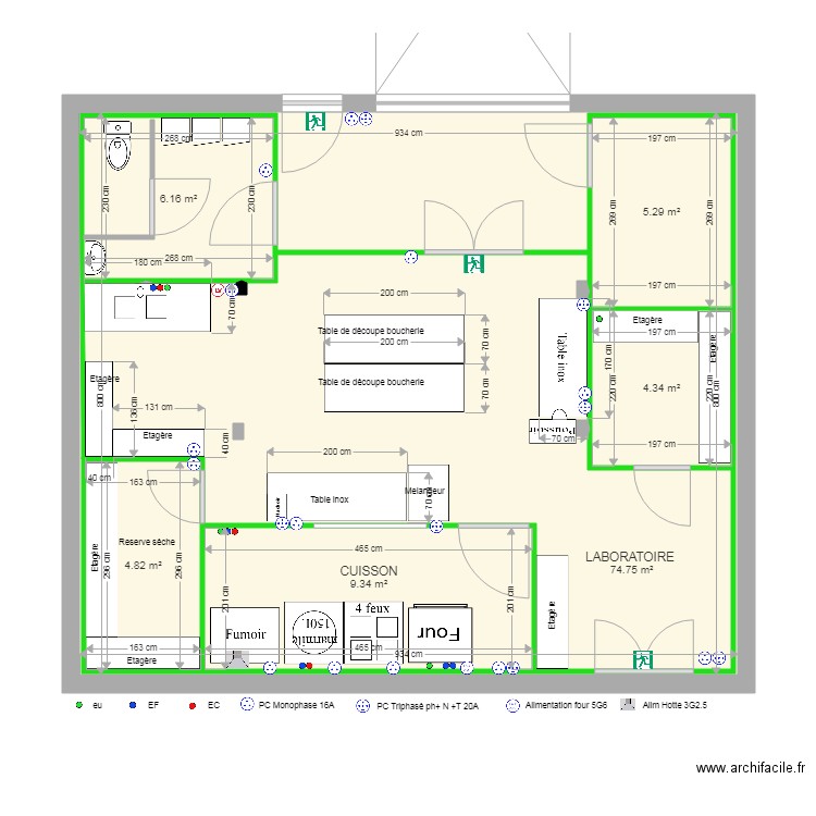 jerome V1 . Plan de 6 pièces et 105 m2