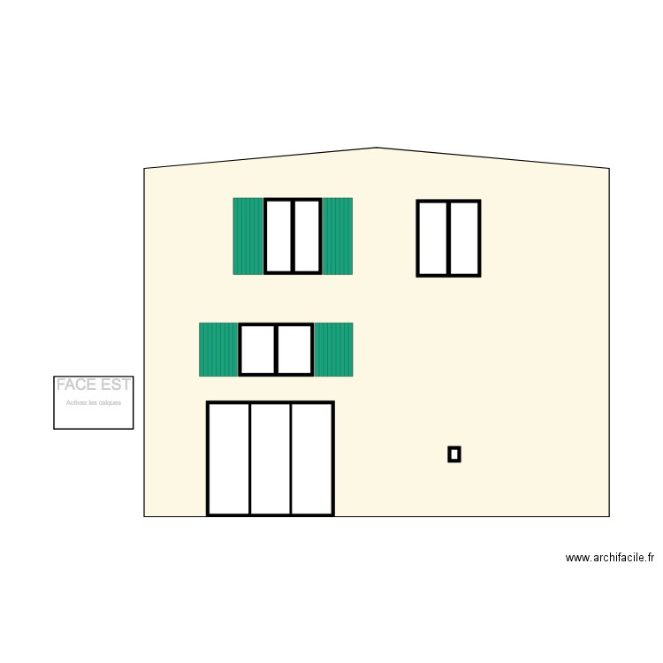 FACE EST MAISON (Pierre apparente). Plan de 0 pièce et 0 m2