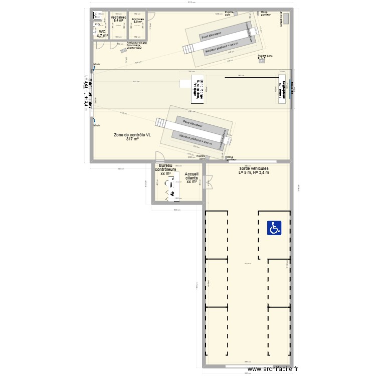 CCT VL COGNAC. Plan de 6 pièces et 521 m2