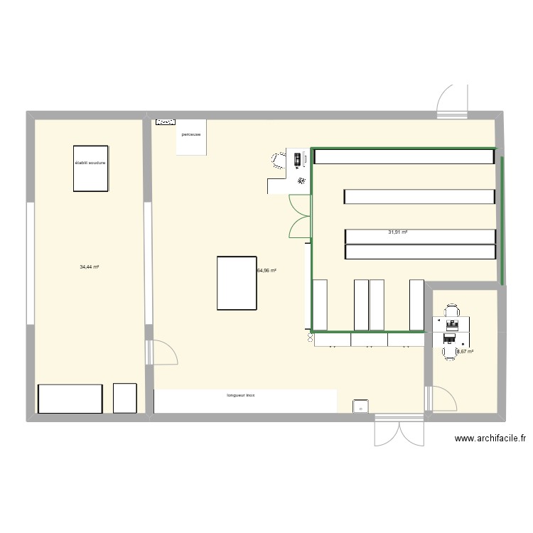 local maintenance3. Plan de 4 pièces et 140 m2