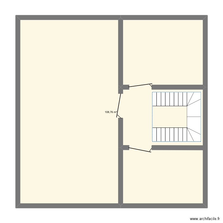 Plan 3 gauche . Plan de 1 pièce et 109 m2