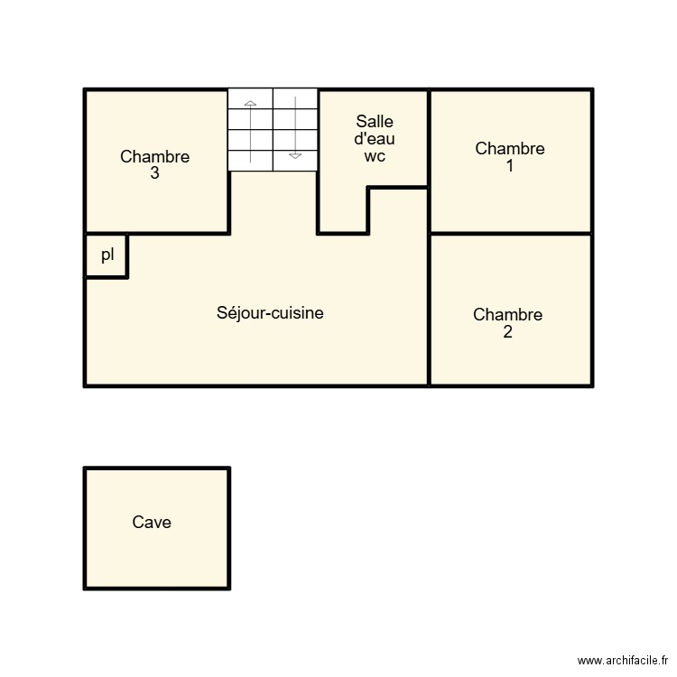 QUIMPER LEHENAF RONAN. Plan de 7 pièces et 23 m2