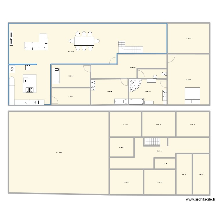 Plan 01. Plan de 19 pièces et 459 m2