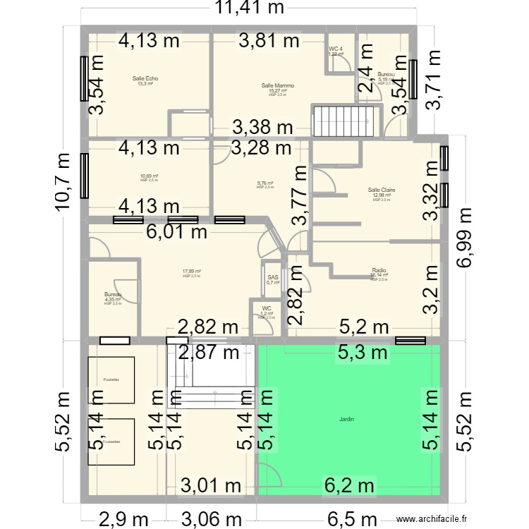 94 Villeneuve le roi 75 calmette Existant Bienvenu. Plan de 23 pièces et 260 m2